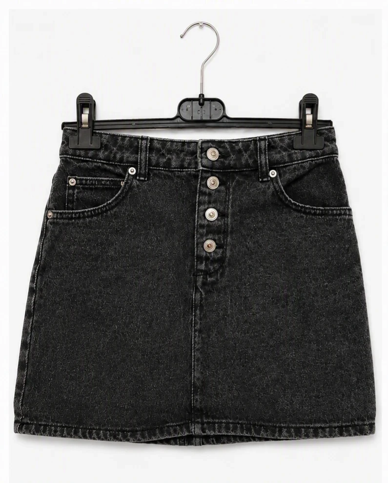 Jupe en jean noire Jennyfer – Taille 38 – Style vintage tendance